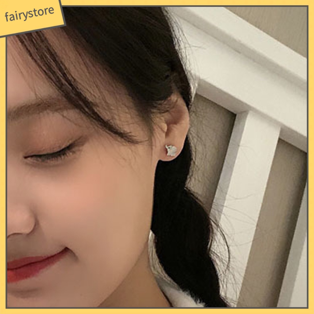 1 Đôi Bông Tai Xỏ Lỗ Hình Chú Voi Tinh Tế Dành Cho Nữ