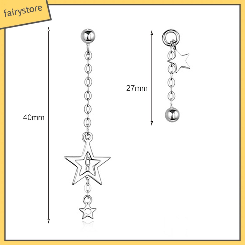 1 Đôi Bông Tai Hình Ngôi Sao Màu Sắc Ngọt Ngào Thời Trang