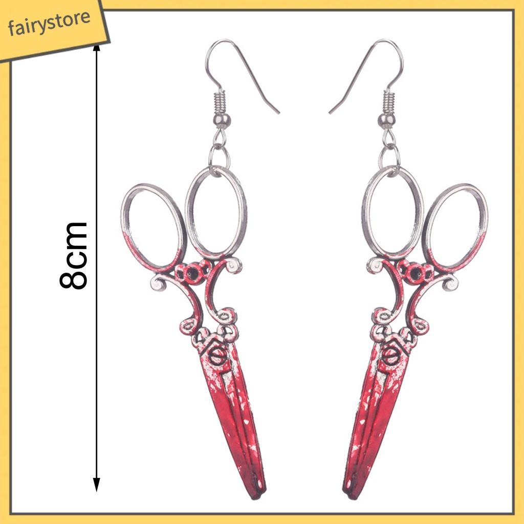 [FRO] 1 Đôi Bông Tai Lủng Lẳng Hình Cưa Máu Kinh Dị Cho Halloween