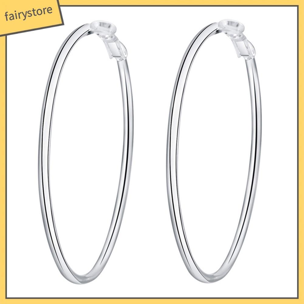 Đôi Khuyên Tai Tròn Đường Kính 5cm-8cm Thời Trang Cho Nữ