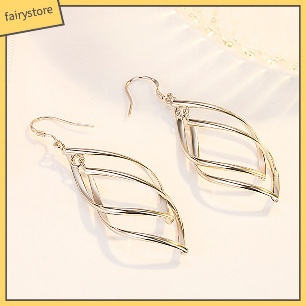 1 Đôi Bông Tai Móc Dạng Xoắn Phong Cách Bohemian Tinh Tế Lâu Trôi Thích Hợp Mặc Hàng Ngày