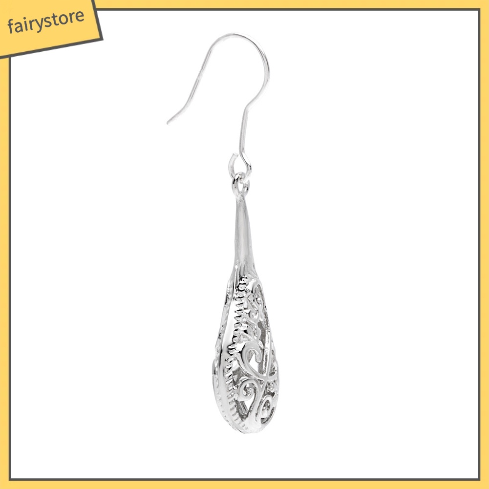 Bông Tai Hình Giọt Nước Họa Tiết Hoa / Giọt Nước Thời Trang Dự Tiệc Cho Nữ