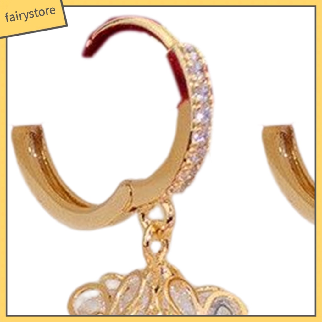 1 Đôi Bông Tai Hợp Kim Dáng Dài Đính Đá Ngọc Trai Giả Trang Nhã Dành Cho Nữ