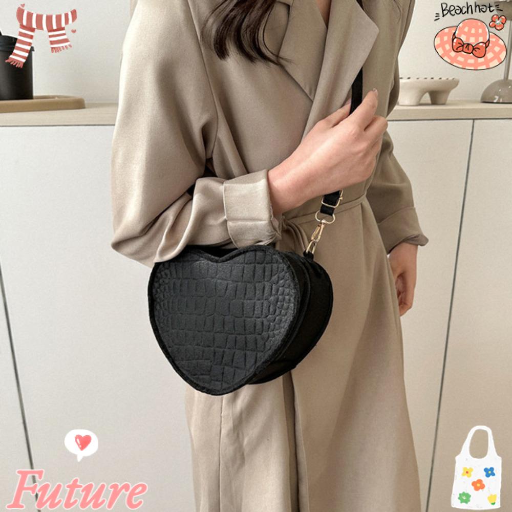 Túi Xách Nữ Họa Tiết Trái Tim Đơn Giản Thời Trang