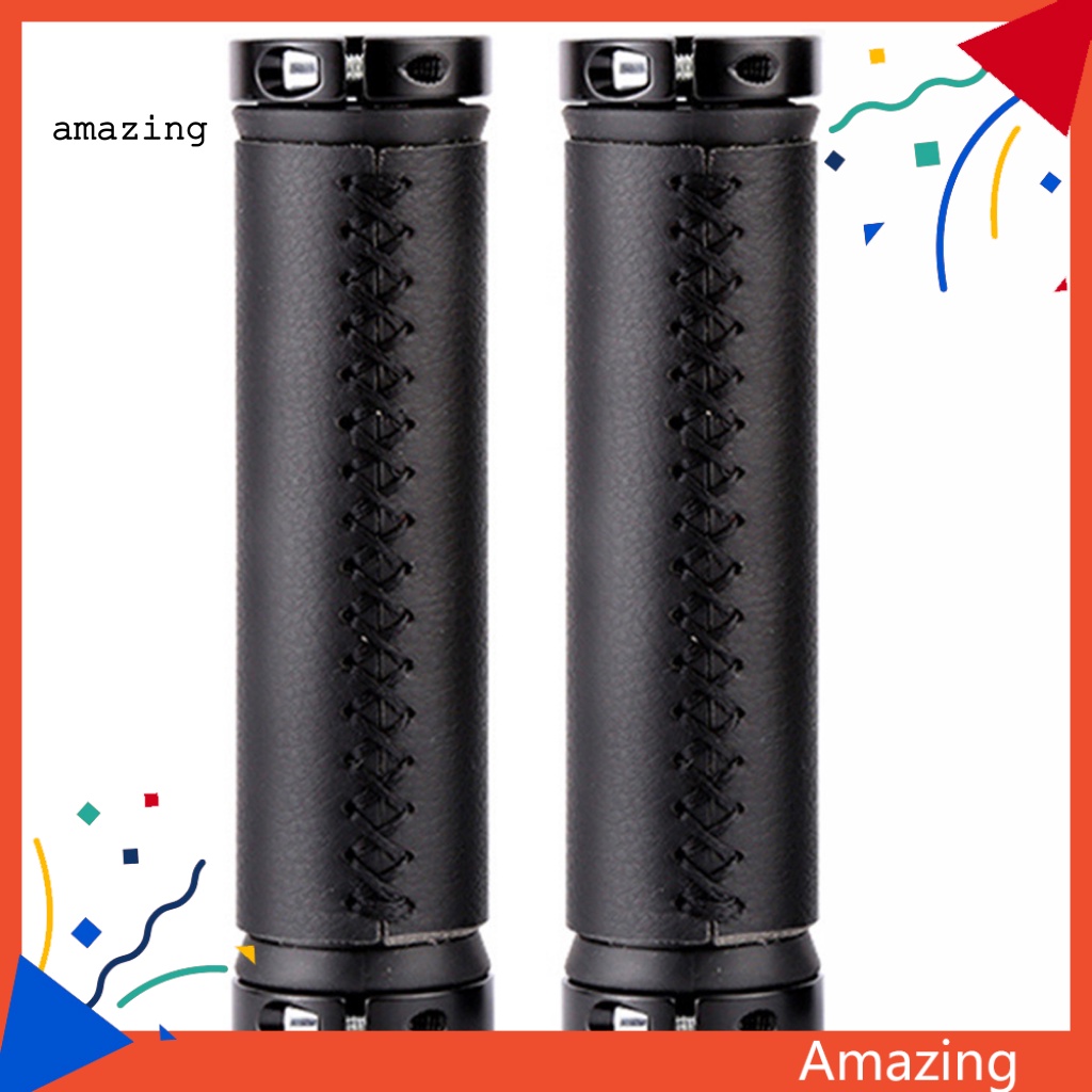 Bộ 2 Vỏ Bọc Tay Lái Xe Đạp Leo Núi Bằng Da Giả Chống Trượt