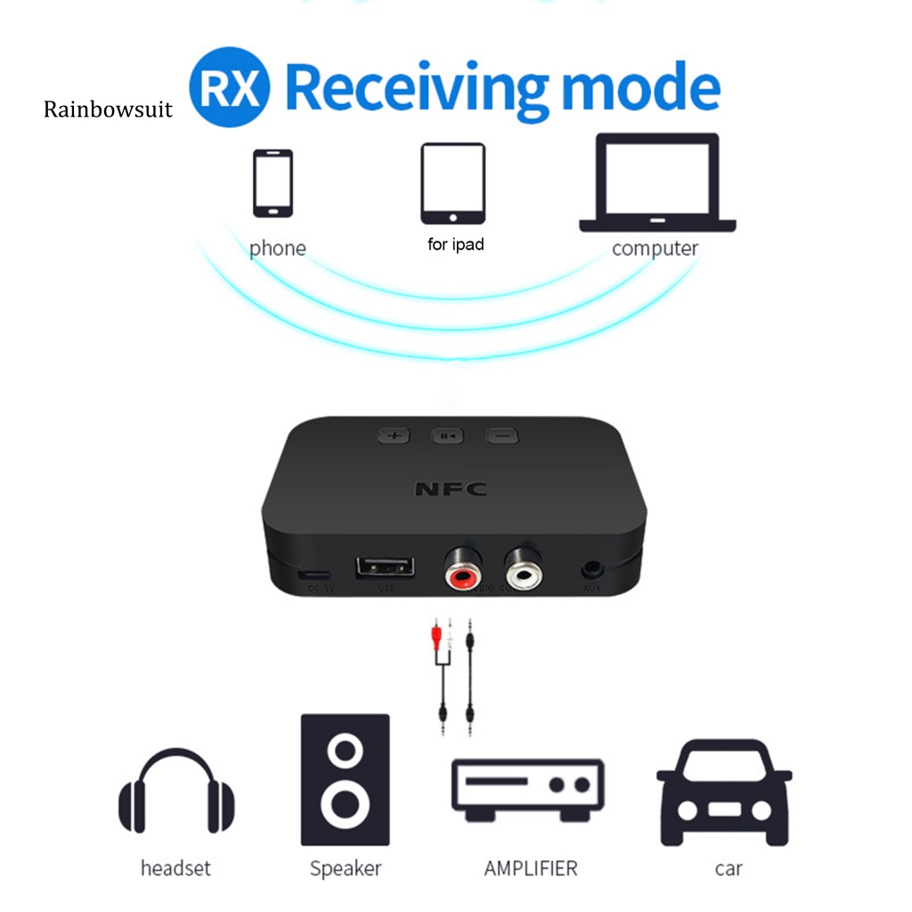 Thiết Bị Nhận Tín Hiệu Bluetooth Jack 3.5mm RCA Cho Loa Xe Hơi
