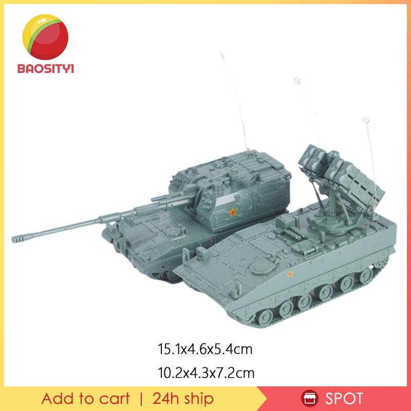 [Baosity1] 2 Mô Hình Xe Tăng 4D Tỉ Lệ 1: 72 Trang Trí Bàn Làm Việc