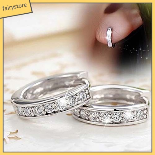 Đôi Bông Tai Hợp Kim Đính Đá Thời Trang Cho Nữ