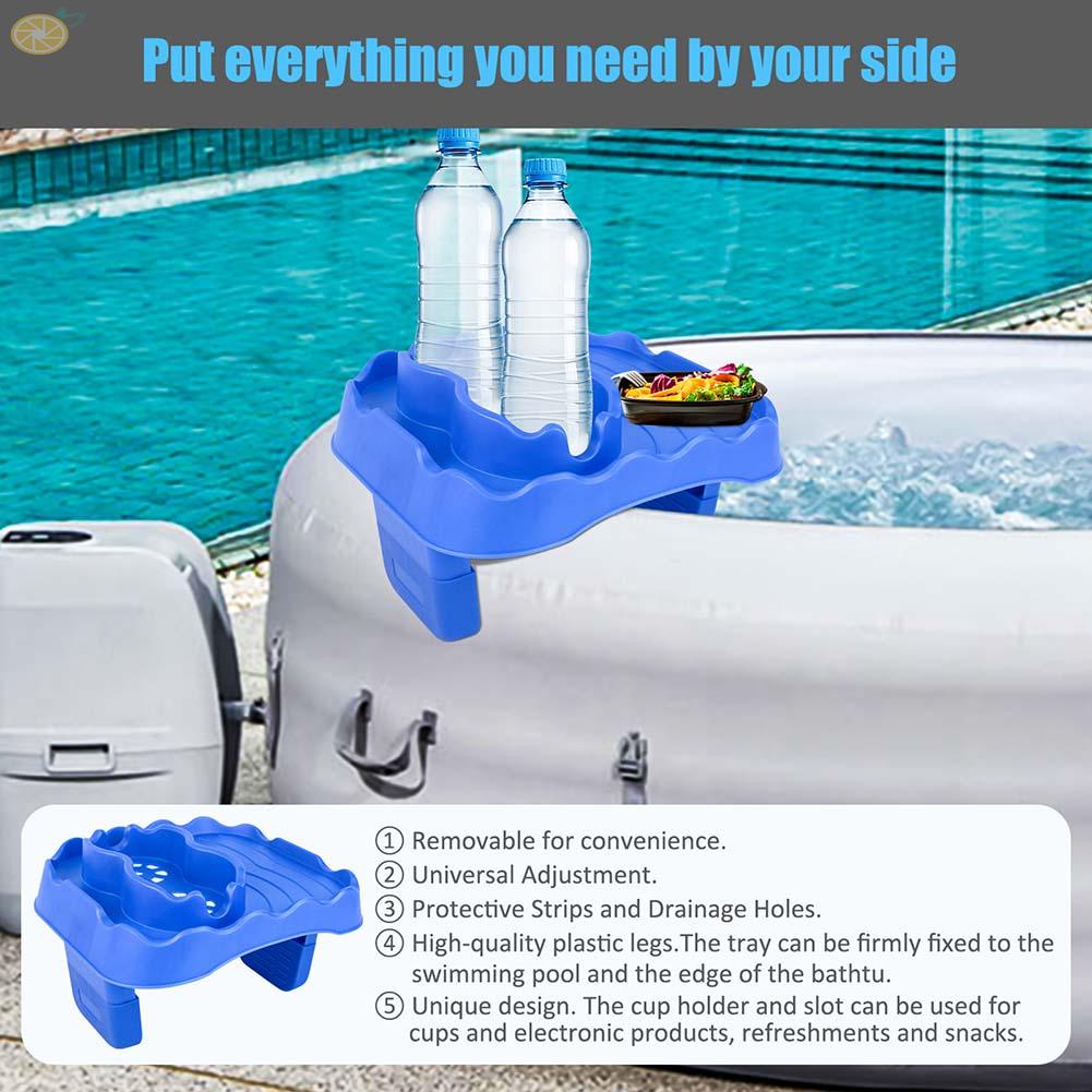 【VARSTR】Hot Tub Tray Accessories Adjustable Bathroom Drinks Non-Slip Organizer Rack