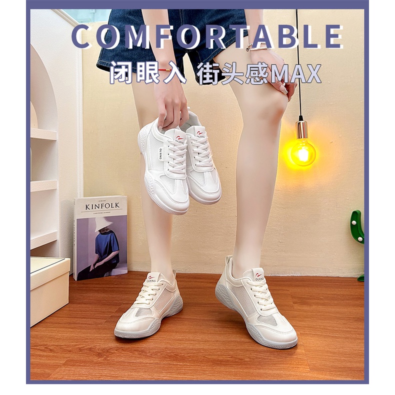 🔥 Giày 🔥 thể thao nữ có đế dày thoáng khí thoải mái mùa hè thời trang giày trắng nhỏ