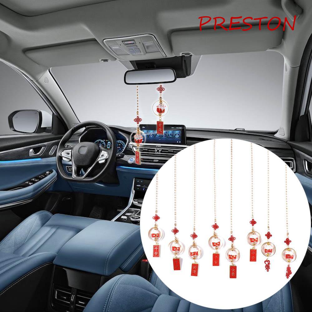 Dây Treo Trang Trí Gương Chiếu Hậu Xe Hơi Hình Mèo May Mắn Thủ Công