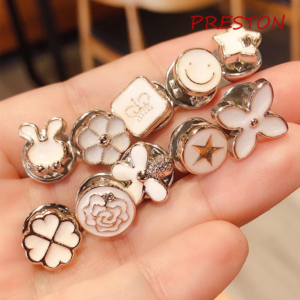 Set 10 Nút Áo Sơ Mi Chống Tiếp Xúc Phong Cách Hàn Quốc Cho Nữ|Khuy Măng Sét Khăn Choàng Cổ