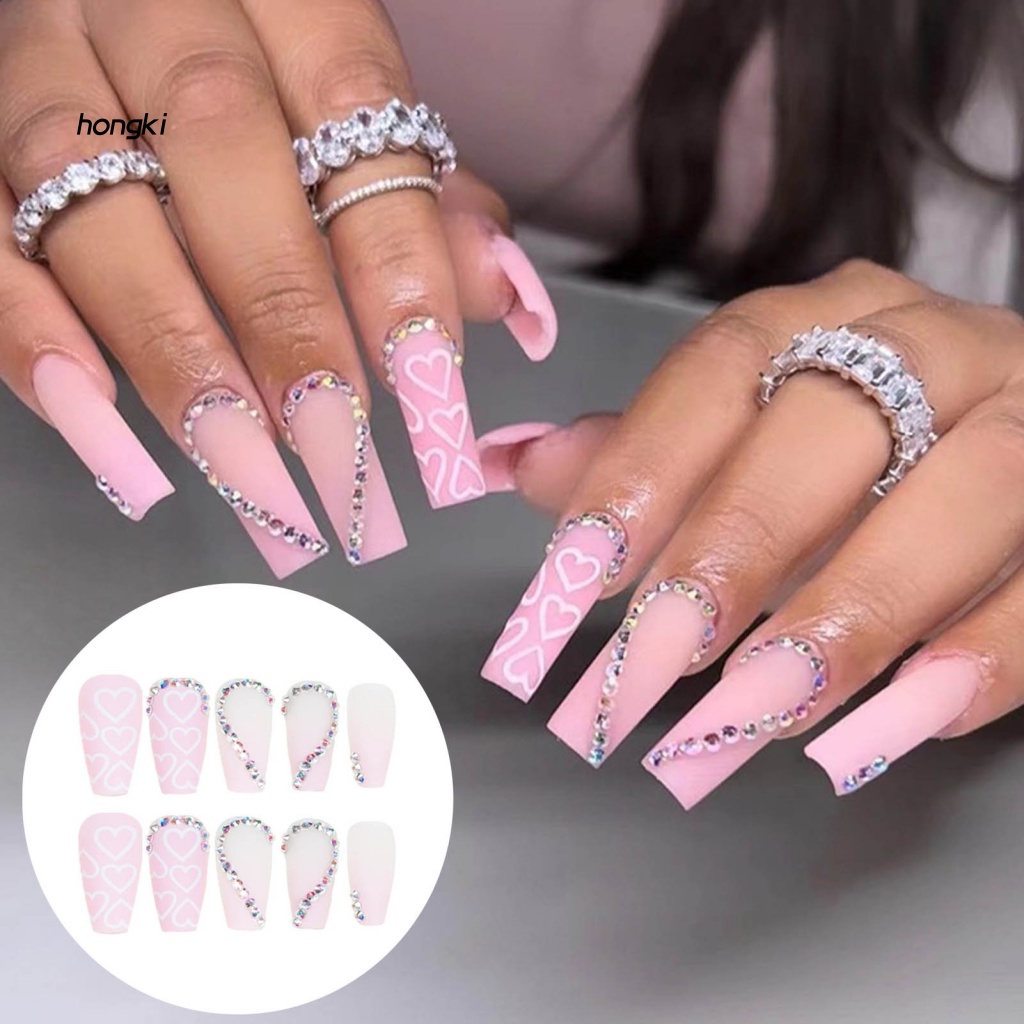 Hộp 24 Móng Tay Giả Nhiều Màu Sắc Dùng Hóa Trang Độc Đáo