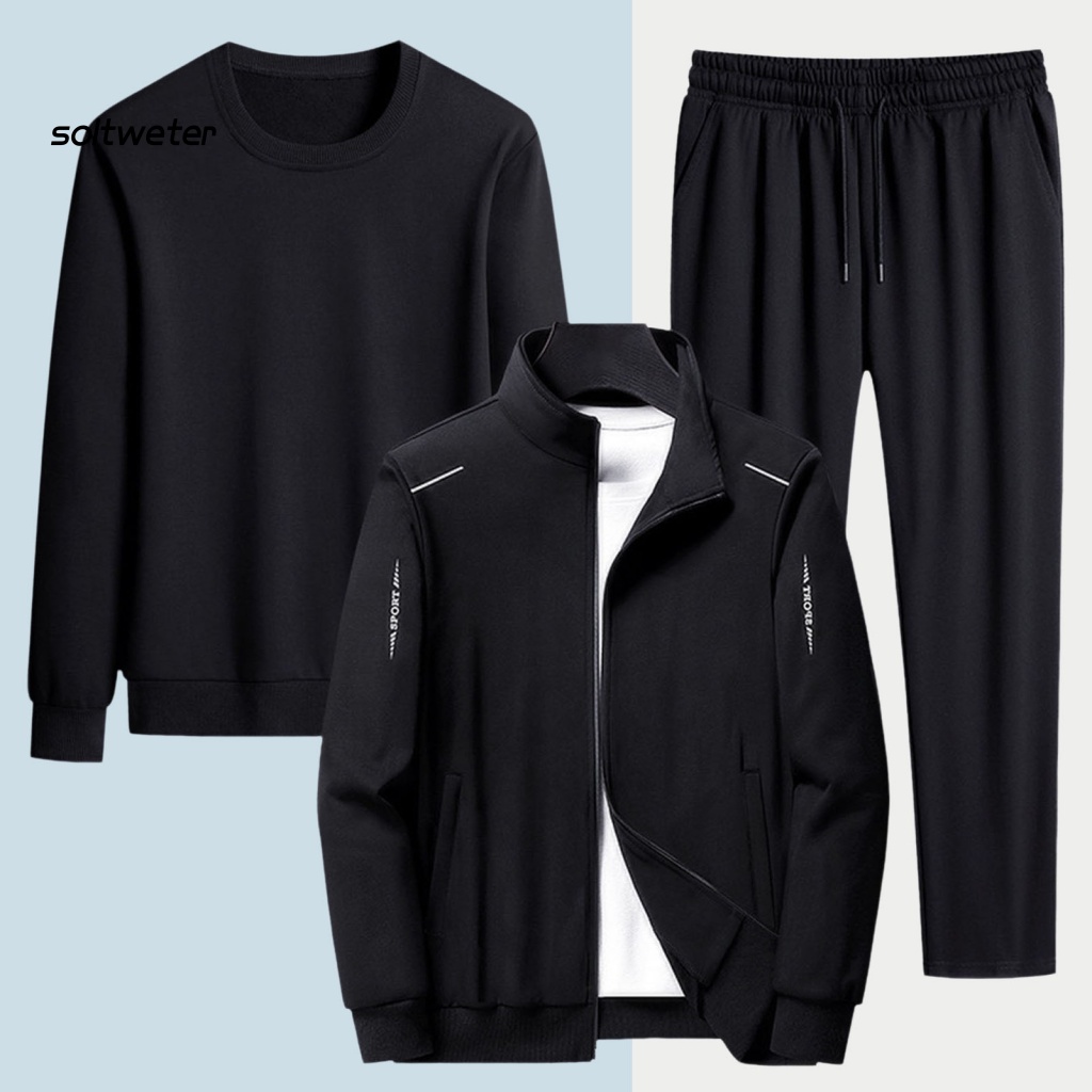 Bộ Đồ Thể Thao 3 Món Áo Khoác Màu Sắc Thời Trang Mùa Thu Năng Động