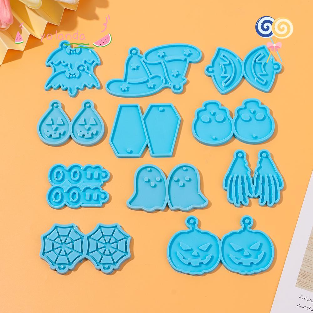 Khuôn Silicone Làm Móc Khóa Epoxy Hình Halloween