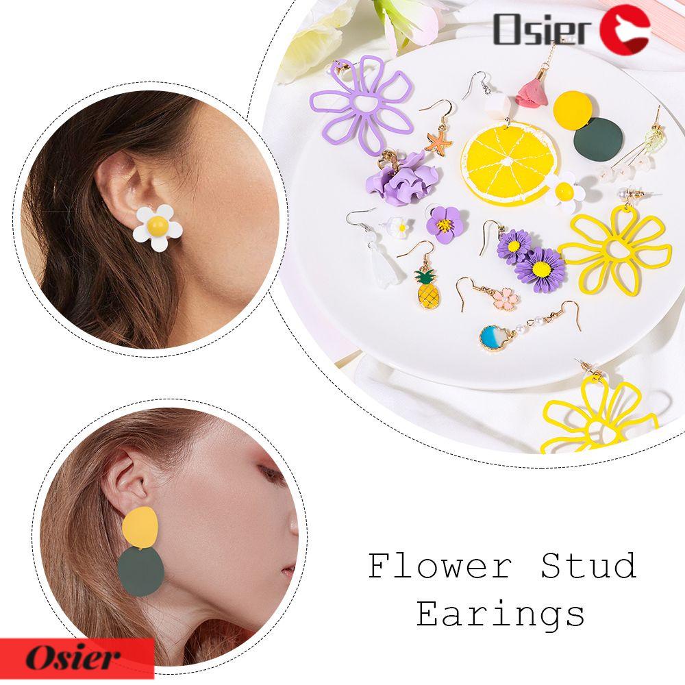 1 Bông Tai Hình Hoa Cúc Đính Đá Xinh Xắn Thời Trang Cho Nữ