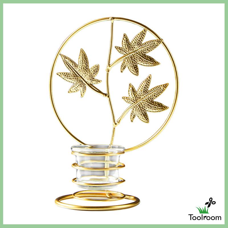 Giá Đỡ Nến Hình Chiếc Lá Bằng Kim Loại Trang Trí Tiệc Cưới / Năm Mới