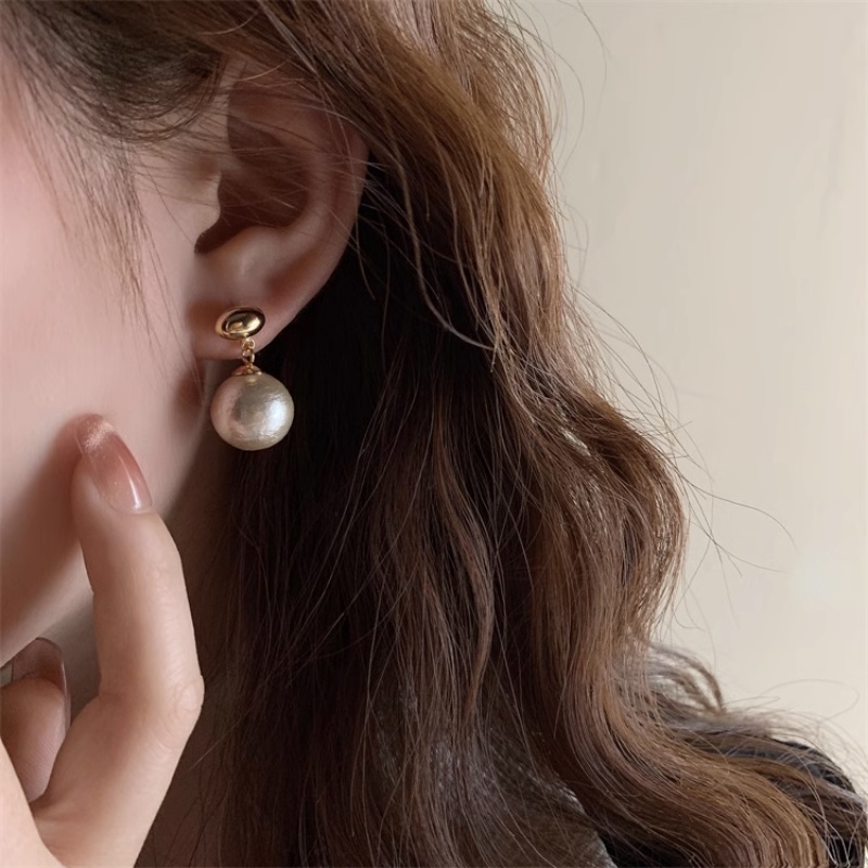 Bông Tai Ngọc Trai Cotton Phong Cách Hàn Quốc Đơn Giản