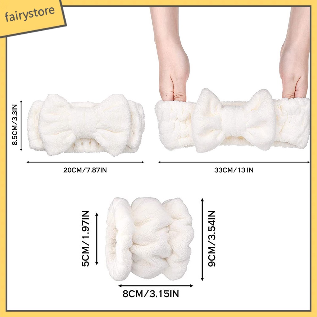 Băng Đô Cài Tóc Co Giãn Màu Trơn Thắt Nơ Lớn Cho Nữ