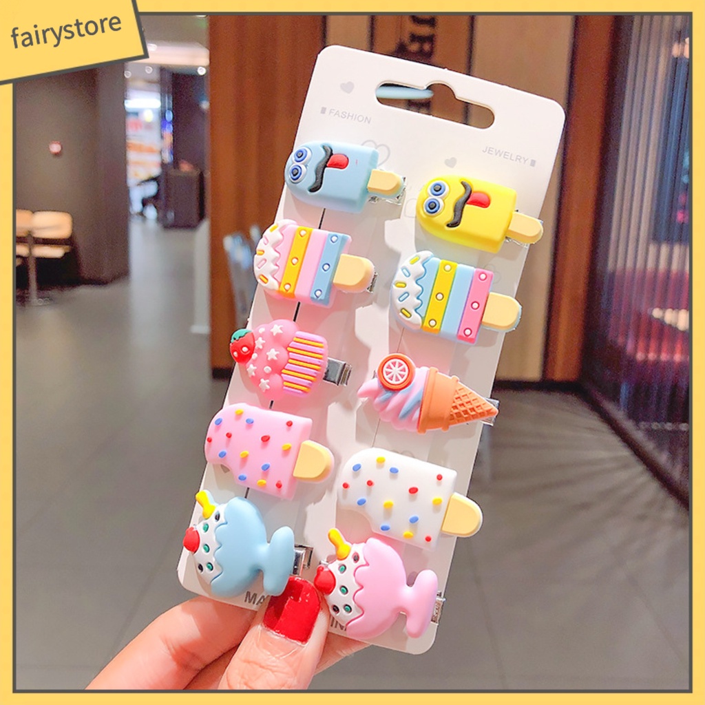 Kẹp Tóc Hình Cây Kem Dễ Thương Cho Bé Gái