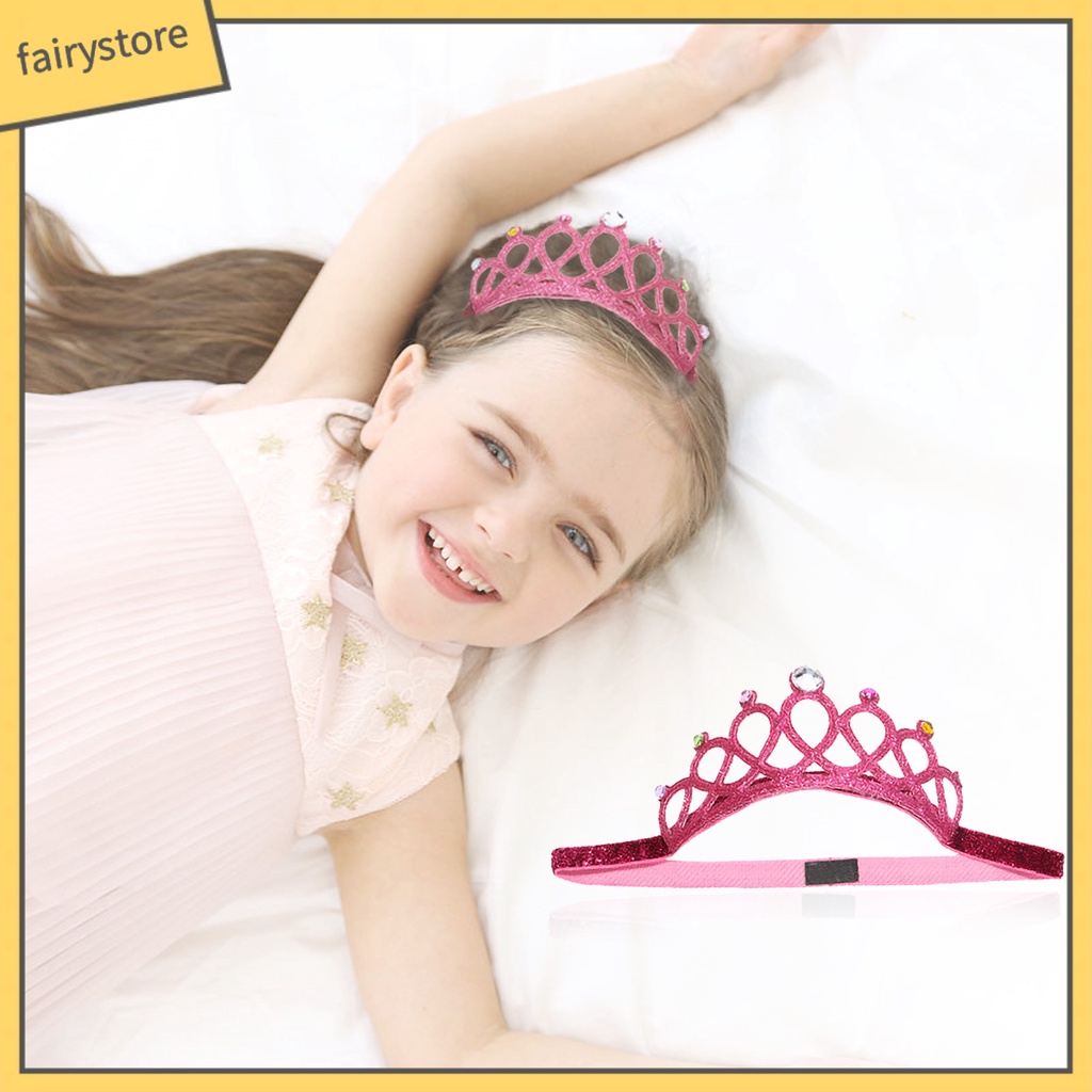 Cài Tóc Hình Vương Miện Đính Đá Lấp Lánh Dễ Thương Cho Bé Gái