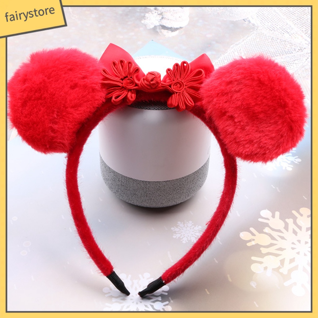 Băng Đô Cài Tóc Chống Trượt Thiết Kế Tua Rua Phong Cách Trung Hoa Mừng Năm Mới