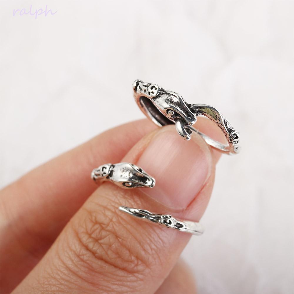 Nhẫn Hở Chạm Khắc Phong Cách Punk Cổ Điển Thời Trang Cho Nam Và Nữ