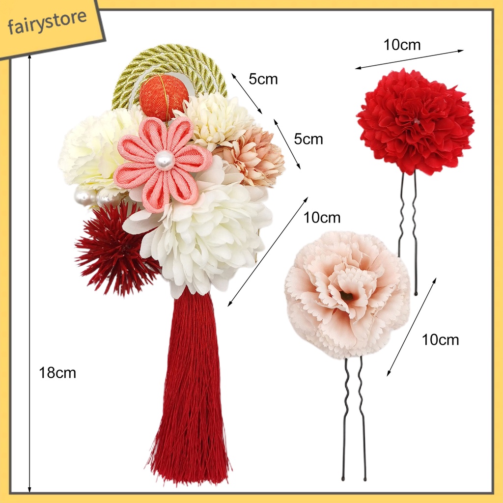 Bộ 3 Kẹp Tóc Hoa Đính Ngọc Trai Nhân Tạo Chống Rơi Thời Trang Dự Tiệc