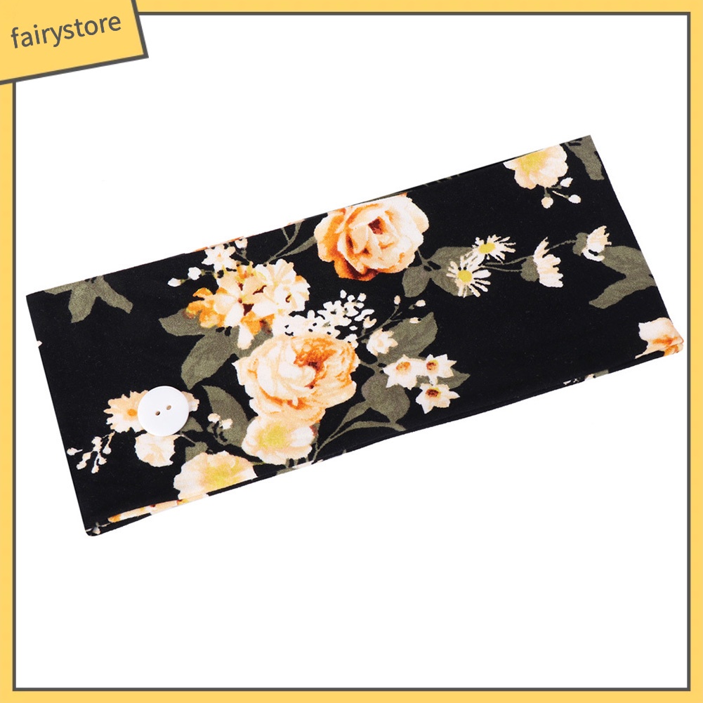 Set 2 Băng Đô Cài Tóc Hình Bông Hoa Bảo Vệ Tai Khi Tập Yoga / Y Tá