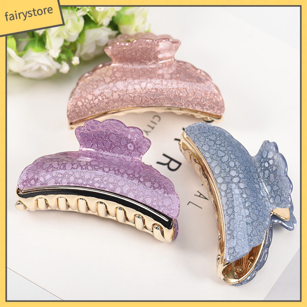 Kẹp Tóc Càng Cua Lớn Họa Tiết Chấm Bi Màu Sắc Ngọt Ngào Thời Trang