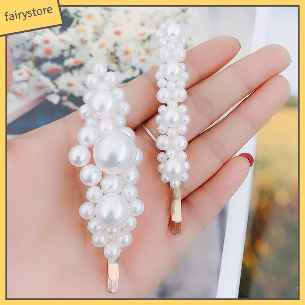 Kẹp Tóc Đính Ngọc Trai Giả Thời Trang Dành Cho Nữ