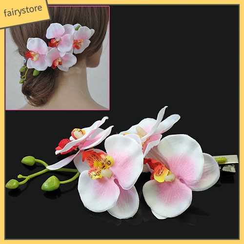 Kẹp Tóc Hoa Phaenopsis Giả Thời Trang Cho Cô Dâu