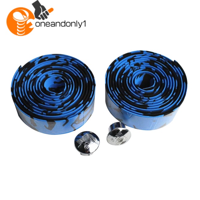 Dây Quấn Tay Lái Xe Đạp Bằng Xốp Mềm Chống Trượt Chống Mồ Hôi Kèm 2 Nút Cắm