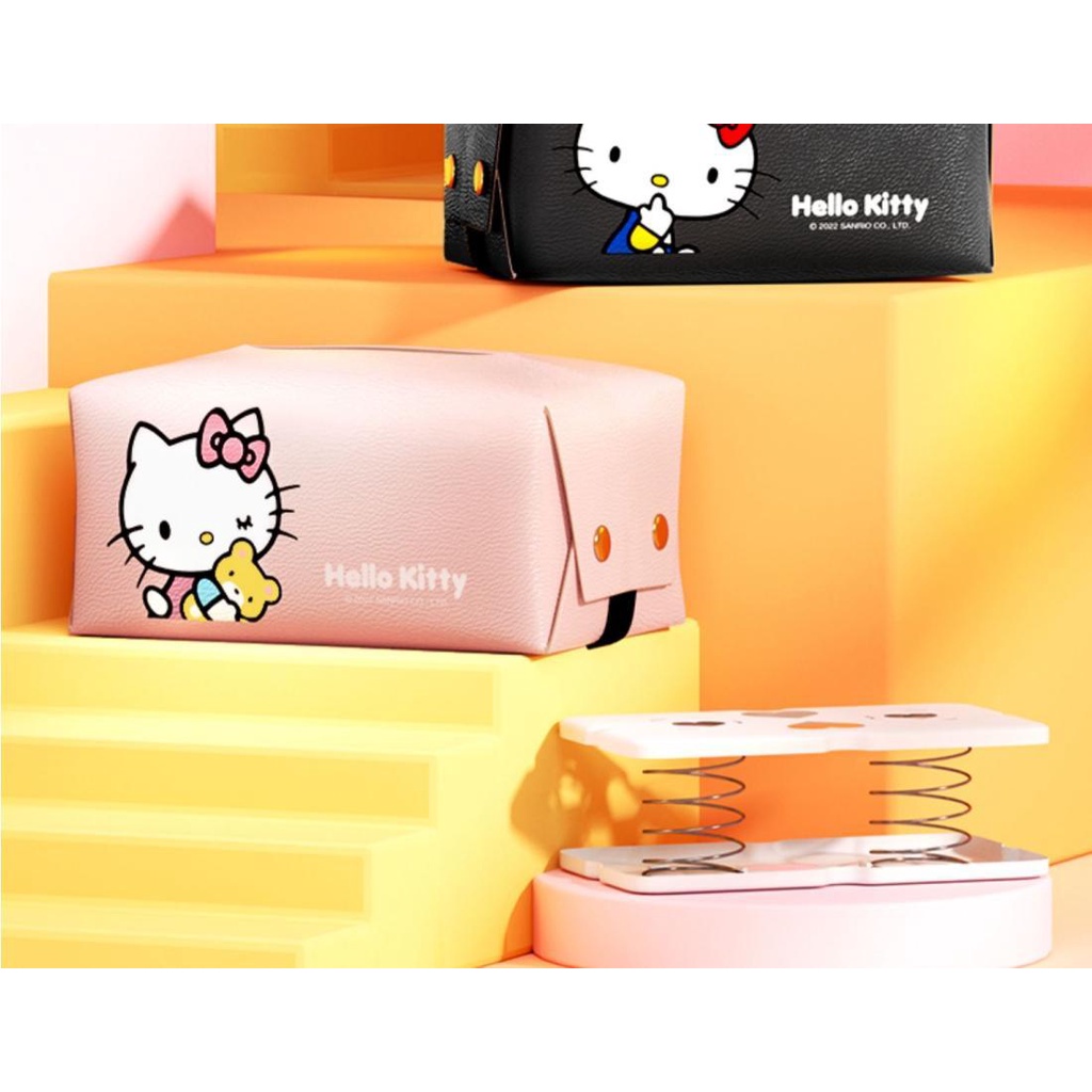 Hộp Đựng Khăn Giấy Hình Hello Kitty Gắn Tấm Che Nắng Xe Hơi