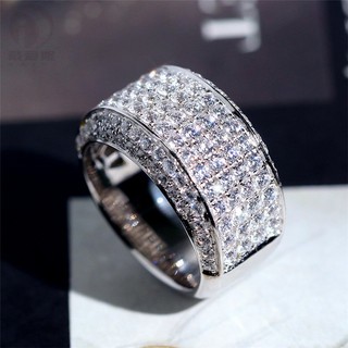  Nhẫn Nam Mạ Vàng Trắng 18k Hình 3 carat 