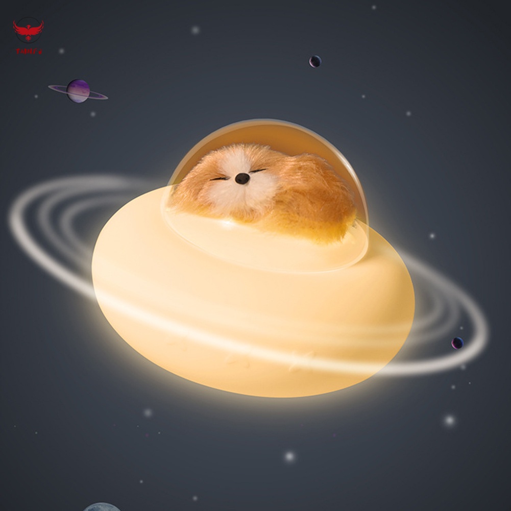 Đèn Ngủ Silicone Hình Chó Mèo Có Cổng Sạc USB Cho Phòng Ngủ