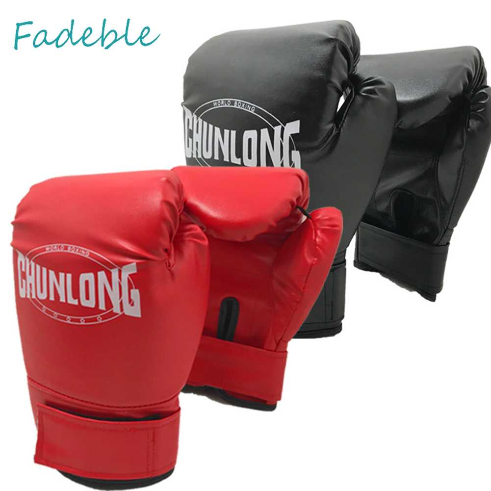 Set 2 Găng Tay Đấm Bốc / Muay Thái Bằng Da PU Chất Lượng Cao