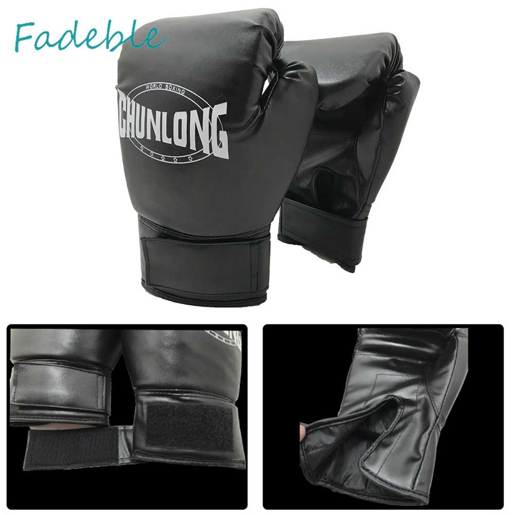 Set 2 Găng Tay Đấm Bốc / Muay Thái Bằng Da PU Chất Lượng Cao