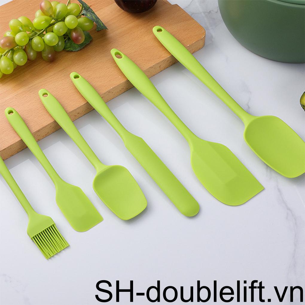 Bộ 6 Cây Phới Dẹt Chất Liệu Silicone Chịu Nhiệt Dùng Để Làm Bánh