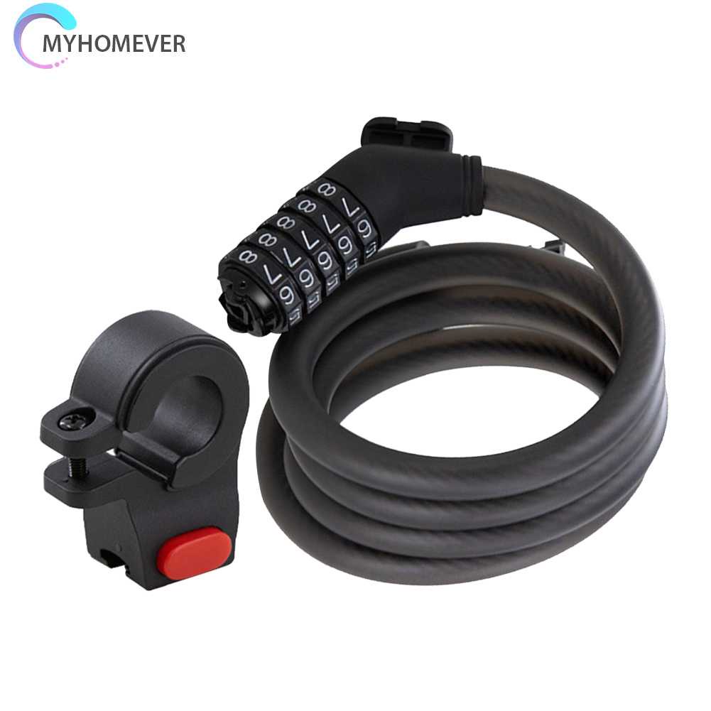 Bộ Ổ Khóa Và Dây Thép Cho Xe Scooter M365 / Pro2 / Ninebot ES2 / F30