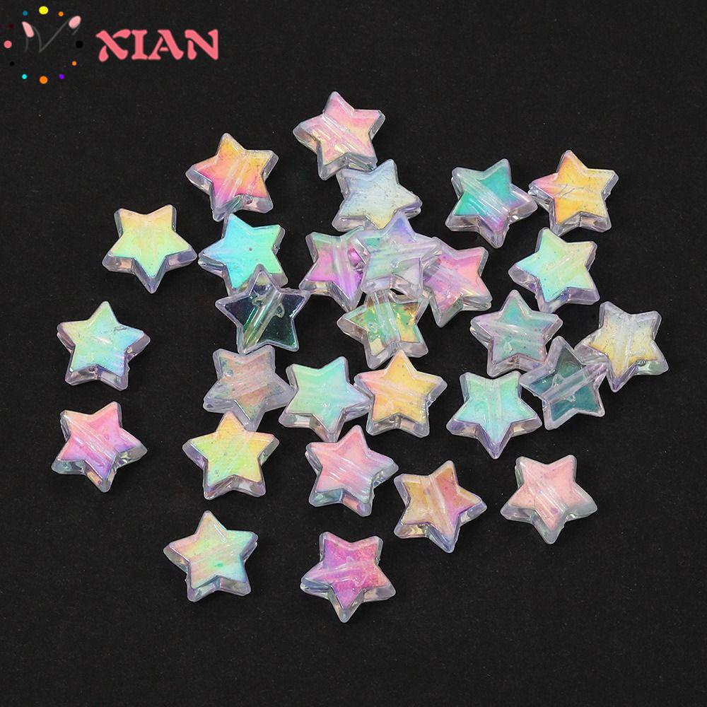 Set 200 Hạt XIANTIN Hình Ngôi Sao 11mm Làm Trang Sức Thủ Công