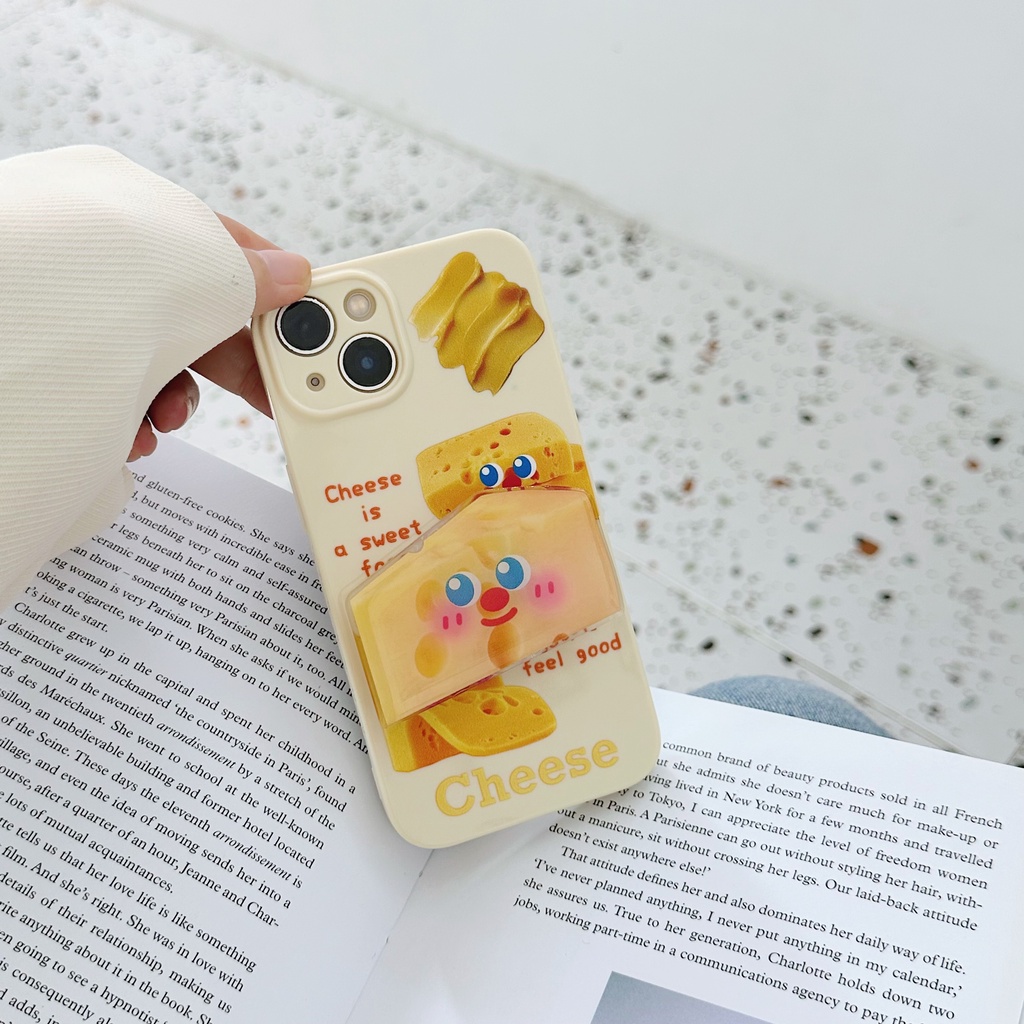 Ốp Điện Thoại TPU Dẻo Họa Tiết Hoạt Hình Phô Mai Dễ Thương Cho iPhone 13 12 11 Pro Max 14 Plus