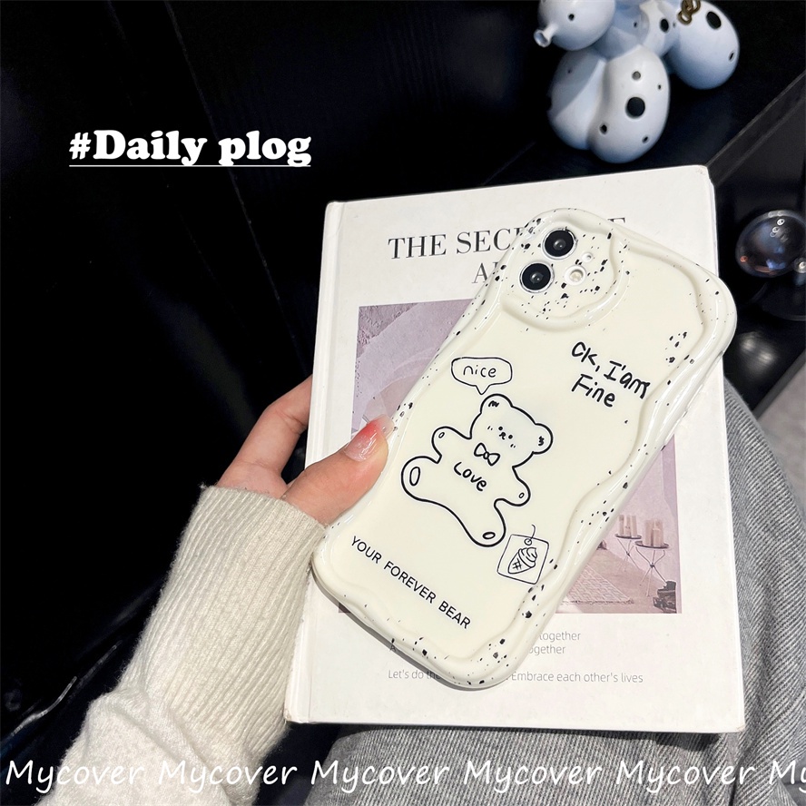 Ốp Điện Thoại Silicon Họa Tiết Chú Gấu Nhỏ Dễ Thương Chống Sốc Cho iPhone 11 12 13 14 Pro Max X Xr Xs 8 7 6 Plus SE 2020
