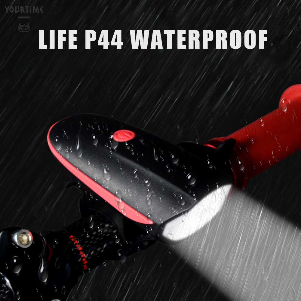 Đèn Pha LED 5W 240LM XPG Chống Thấm Nước Có Thể Sạc Lại Kèm Còi Cho Xe Đạp