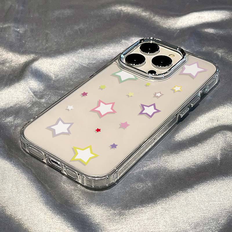 ✅Ốp Điện Thoại Mềm Hai Lớp Chống Sốc Họa Tiết Ngôi Sao Cho Iphone 11713 14Pro 128 Inch Max Plus / 2Xv