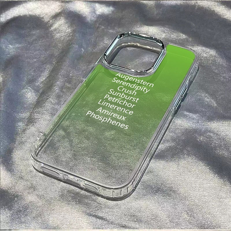 ✅Ốp Điện Thoại Mềm Chống Sốc Màu Gradient Xanh Lá Cho Iphone 14pro max 11 127 8plus13 M2YY