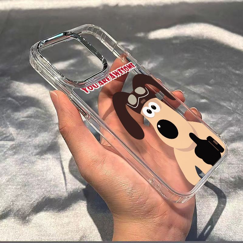 ✅Ốp Điện Thoại Mềm Chống Sốc In Hình Chú Chó Bay Đơn Giản Cho Iphone 81114promax 7 12 13plus