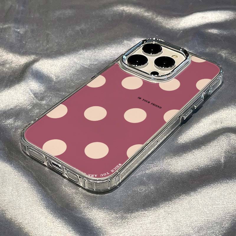 ✅Ốp Điện Thoại Mềm Chống Sốc Họa Tiết Chấm Bi Cho iPhone1214pro8 11plus 7max 13 2LCL