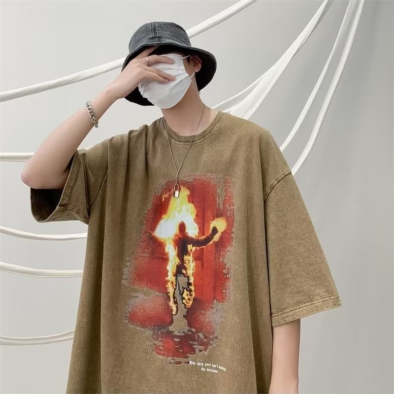 Áo Thun Ngắn Tay Phong Cách Retro Thời Trang Mùa Hè Dành Cho Nam