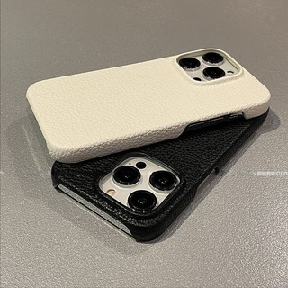Ốp Điện Thoại Cứng Họa Tiết Da Đơn Giản Cho iPhone 14Pro 13 12 11